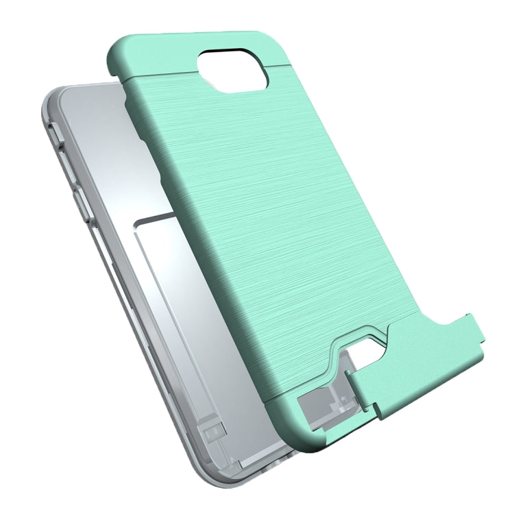 For Galaxy J7 (2017)(US Version) Brushed Texture Separable PC + TPU Protective Combination Back Case with Holder & Card Slot