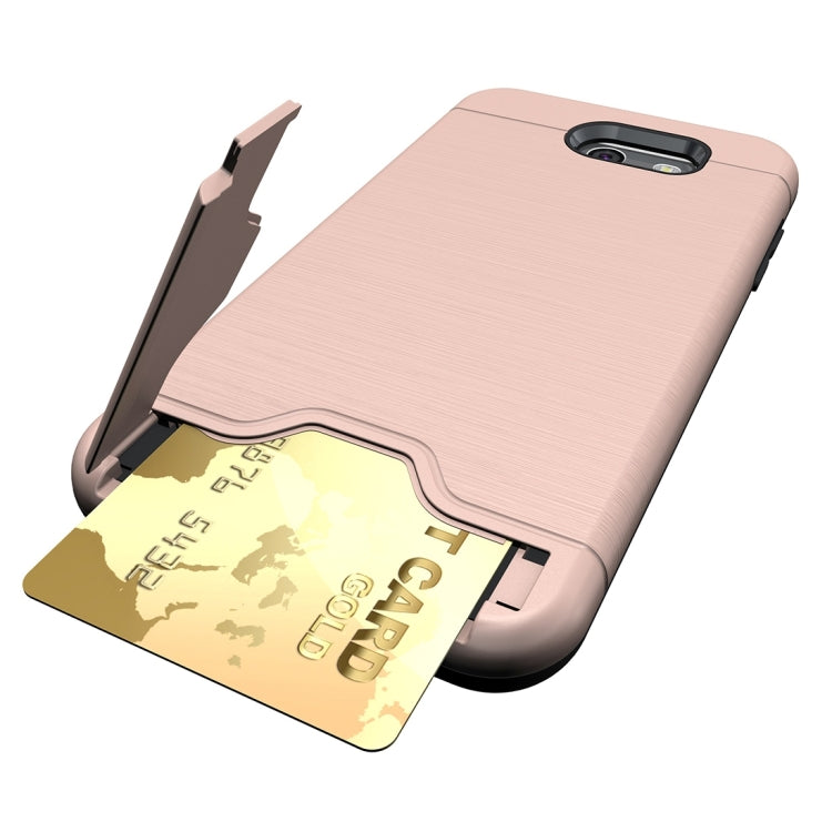 For Galaxy J7 (2017)(US Version) Brushed Texture Separable PC + TPU Protective Combination Back Case with Holder & Card Slot