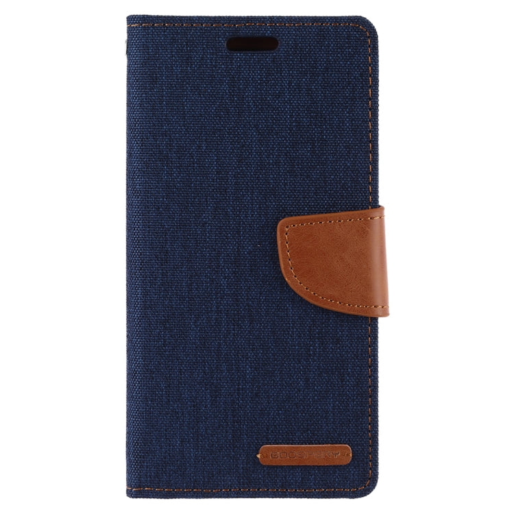 GOOSPERY CANVAS DIARY Canvas Texture Horizontal Flip PU Leather Case for Galaxy A40, with Holder & Card Slots & Wallet