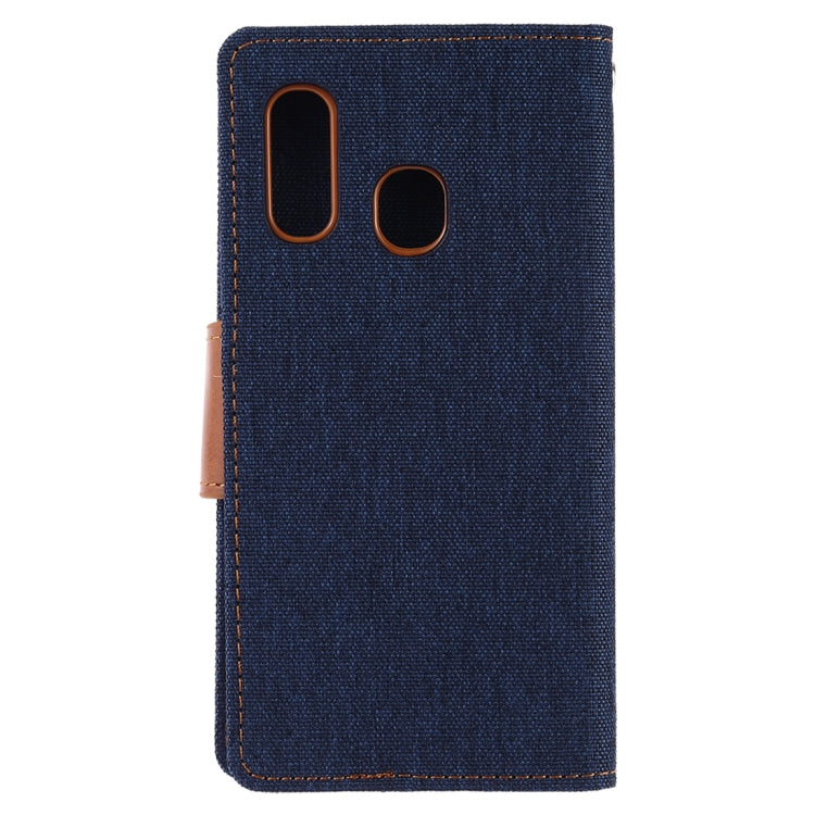 GOOSPERY CANVAS DIARY Canvas Texture Horizontal Flip PU Leather Case for Galaxy A40, with Holder & Card Slots & Wallet