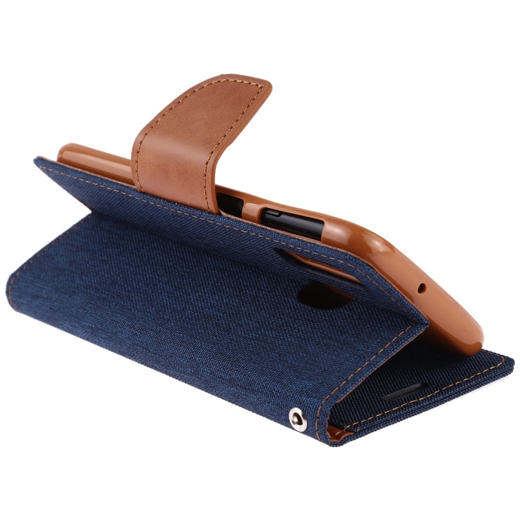 GOOSPERY CANVAS DIARY Canvas Texture Horizontal Flip PU Leather Case for Galaxy A40, with Holder & Card Slots & Wallet