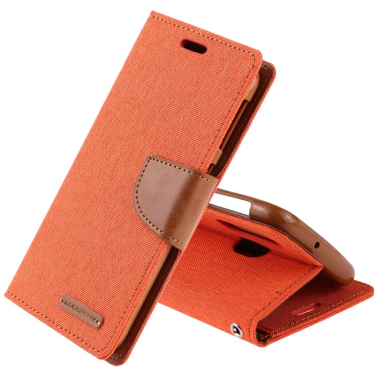 GOOSPERY CANVAS DIARY Canvas Texture Horizontal Flip PU Leather Case for Galaxy A40, with Holder & Card Slots & Wallet