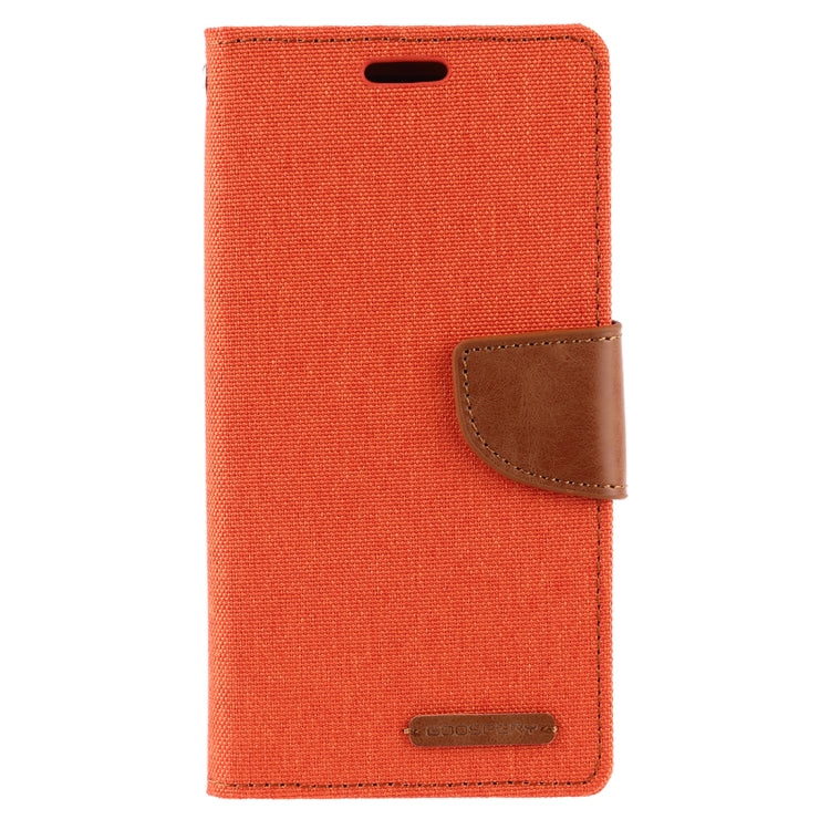 GOOSPERY CANVAS DIARY Canvas Texture Horizontal Flip PU Leather Case for Galaxy A40, with Holder & Card Slots & Wallet