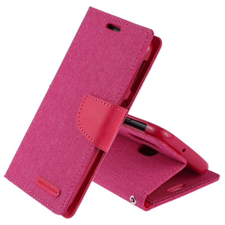 GOOSPERY CANVAS DIARY Canvas Texture Horizontal Flip PU Leather Case for Galaxy A40, with Holder & Card Slots & Wallet