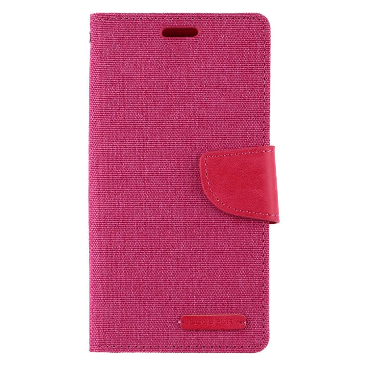 GOOSPERY CANVAS DIARY Canvas Texture Horizontal Flip PU Leather Case for Galaxy A40, with Holder & Card Slots & Wallet