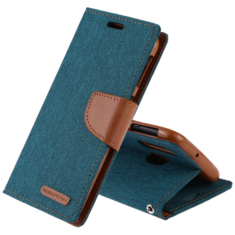 GOOSPERY CANVAS DIARY Canvas Texture Horizontal Flip PU Leather Case for Galaxy A40, with Holder & Card Slots & Wallet