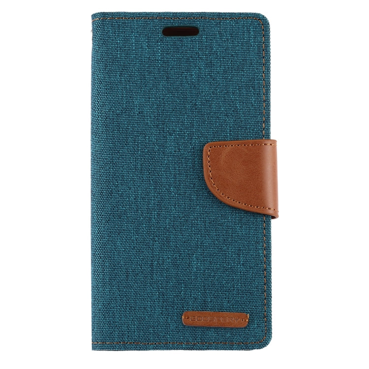 GOOSPERY CANVAS DIARY Canvas Texture Horizontal Flip PU Leather Case for Galaxy A40, with Holder & Card Slots & Wallet