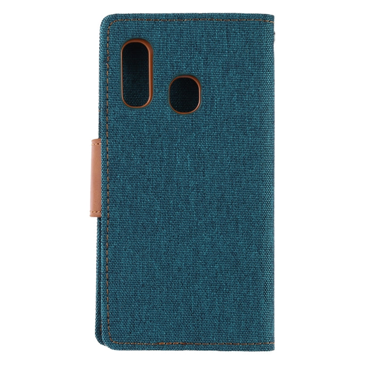 GOOSPERY CANVAS DIARY Canvas Texture Horizontal Flip PU Leather Case for Galaxy A40, with Holder & Card Slots & Wallet