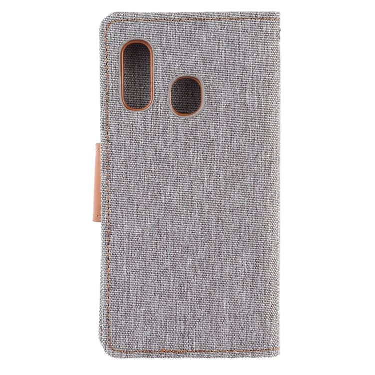 GOOSPERY CANVAS DIARY Canvas Texture Horizontal Flip PU Leather Case for Galaxy A40, with Holder & Card Slots & Wallet