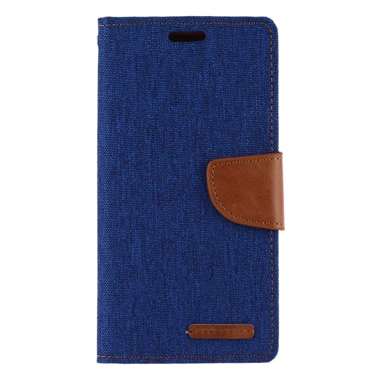 GOOSPERY CANVAS DIARY Canvas Texture Horizontal Flip PU Leather Case for Galaxy A40, with Holder & Card Slots & Wallet