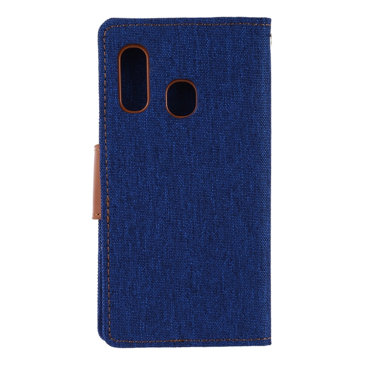 GOOSPERY CANVAS DIARY Canvas Texture Horizontal Flip PU Leather Case for Galaxy A40, with Holder & Card Slots & Wallet