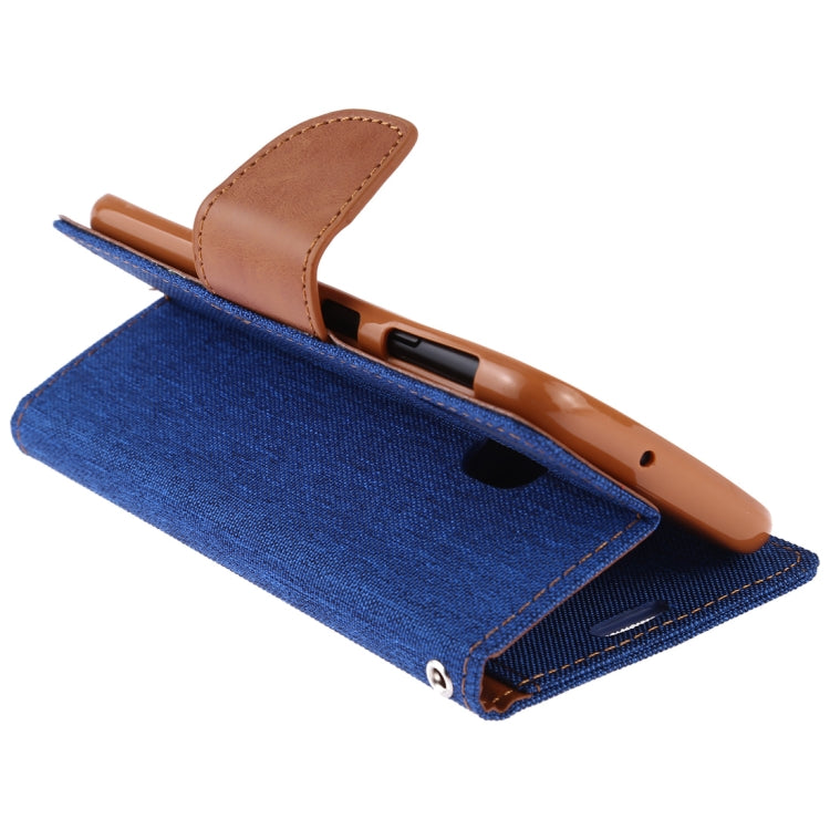 GOOSPERY CANVAS DIARY Canvas Texture Horizontal Flip PU Leather Case for Galaxy A40, with Holder & Card Slots & Wallet