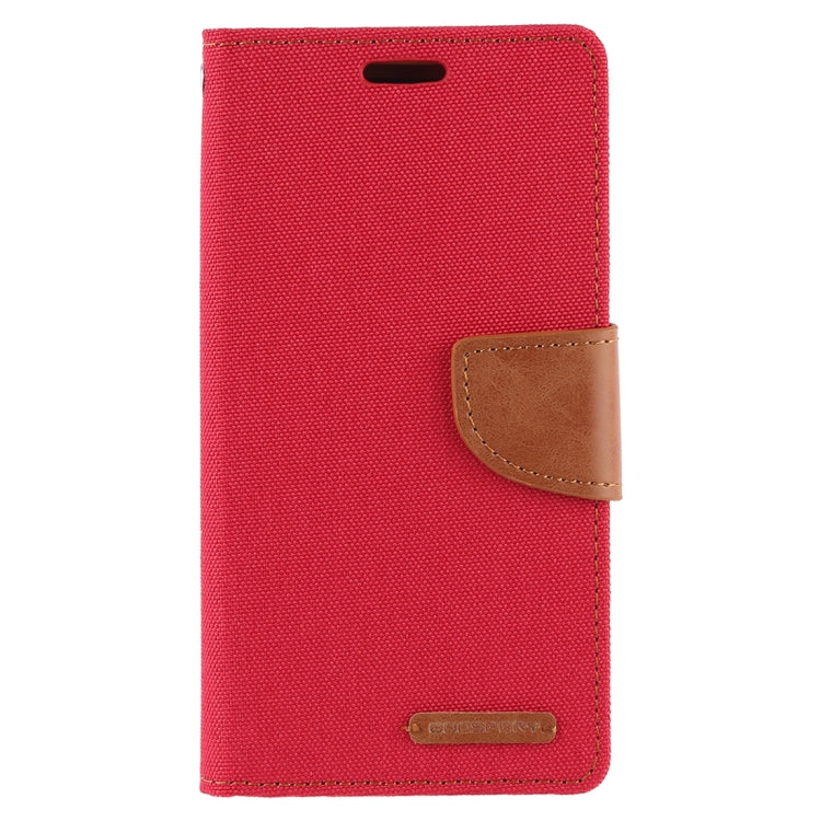GOOSPERY CANVAS DIARY Canvas Texture Horizontal Flip PU Leather Case for Galaxy A40, with Holder & Card Slots & Wallet
