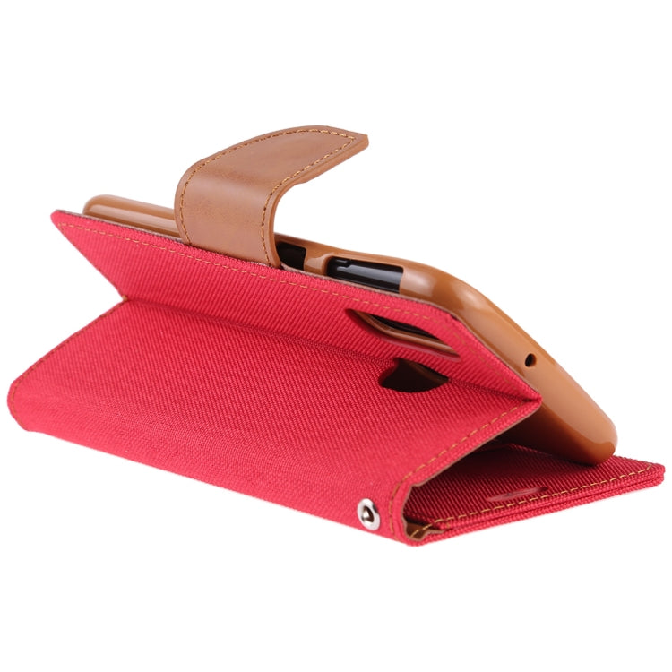 GOOSPERY CANVAS DIARY Canvas Texture Horizontal Flip PU Leather Case for Galaxy A40, with Holder & Card Slots & Wallet