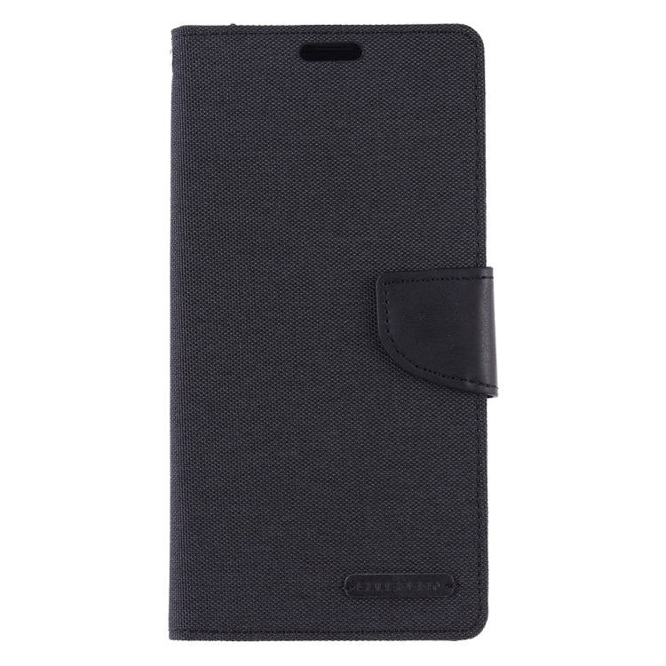 GOOSPERY CANVAS DIARY Canvas Texture Horizontal Flip PU Leather Case for Galaxy A50, with Holder & Card Slots & Wallet