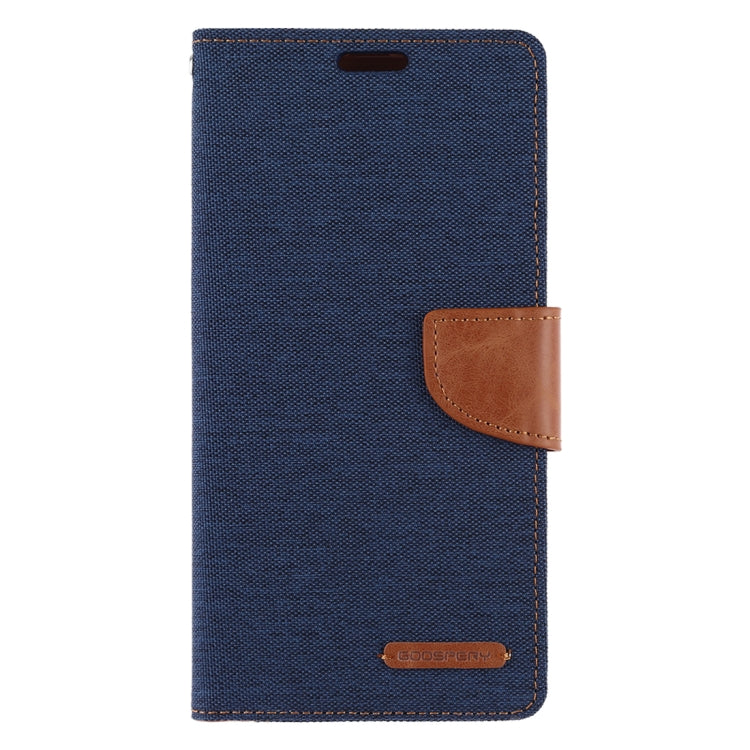 GOOSPERY CANVAS DIARY Canvas Texture Horizontal Flip PU Leather Case for Galaxy A50, with Holder & Card Slots & Wallet