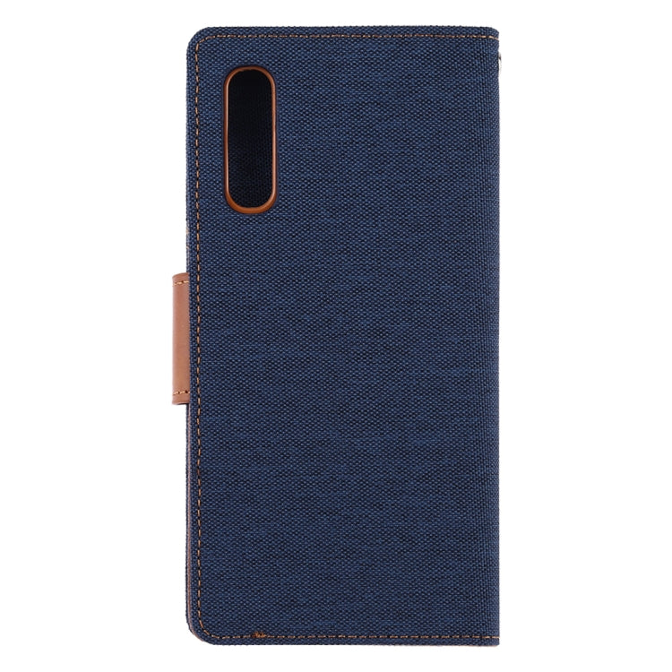 GOOSPERY CANVAS DIARY Canvas Texture Horizontal Flip PU Leather Case for Galaxy A50, with Holder & Card Slots & Wallet