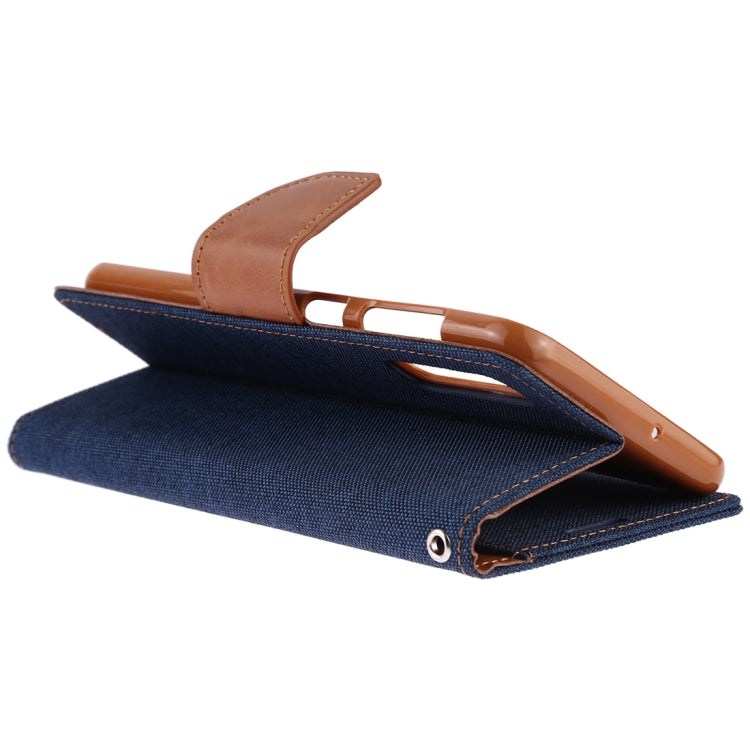 GOOSPERY CANVAS DIARY Canvas Texture Horizontal Flip PU Leather Case for Galaxy A50, with Holder & Card Slots & Wallet