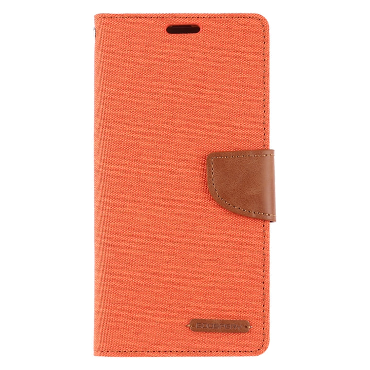 GOOSPERY CANVAS DIARY Canvas Texture Horizontal Flip PU Leather Case for Galaxy A50, with Holder & Card Slots & Wallet