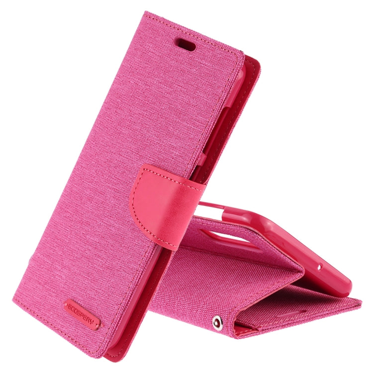 GOOSPERY CANVAS DIARY Canvas Texture Horizontal Flip PU Leather Case for Galaxy A50, with Holder & Card Slots & Wallet