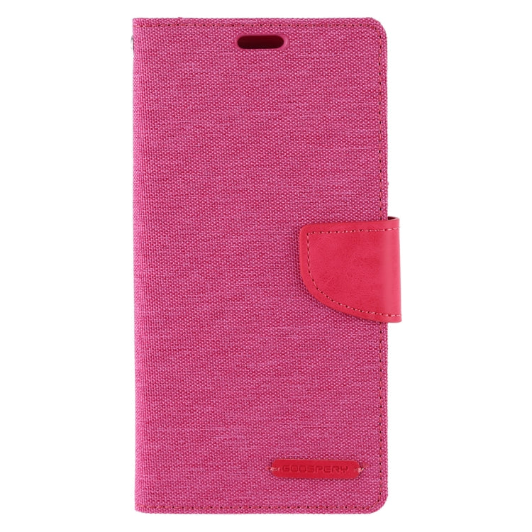 GOOSPERY CANVAS DIARY Canvas Texture Horizontal Flip PU Leather Case for Galaxy A50, with Holder & Card Slots & Wallet