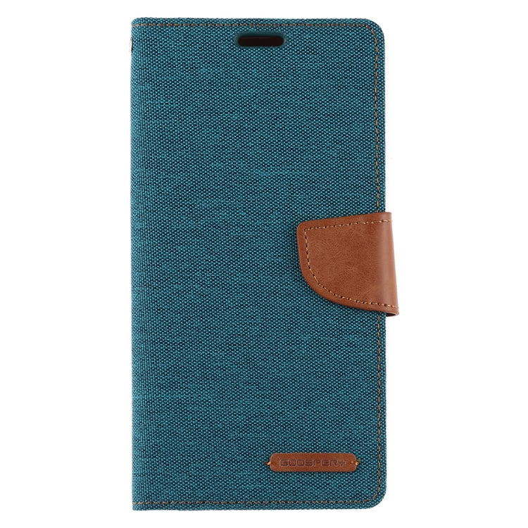 GOOSPERY CANVAS DIARY Canvas Texture Horizontal Flip PU Leather Case for Galaxy A50, with Holder & Card Slots & Wallet