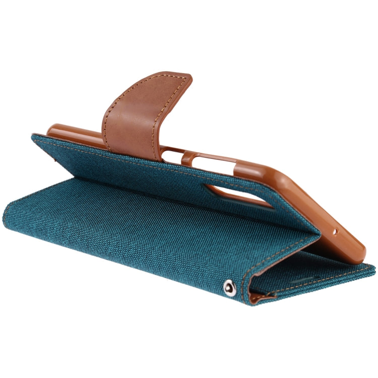 GOOSPERY CANVAS DIARY Canvas Texture Horizontal Flip PU Leather Case for Galaxy A50, with Holder & Card Slots & Wallet