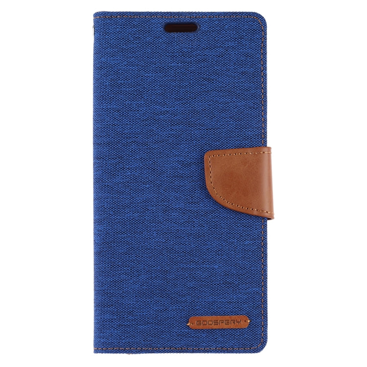 GOOSPERY CANVAS DIARY Canvas Texture Horizontal Flip PU Leather Case for Galaxy A50, with Holder & Card Slots & Wallet