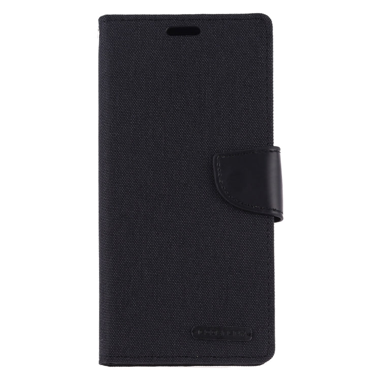 GOOSPERY CANVAS DIARY Canvas Texture Horizontal Flip PU Leather Case for Galaxy A70, with Holder & Card Slots & Wallet