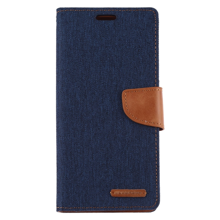 GOOSPERY CANVAS DIARY Canvas Texture Horizontal Flip PU Leather Case for Galaxy A70, with Holder & Card Slots & Wallet