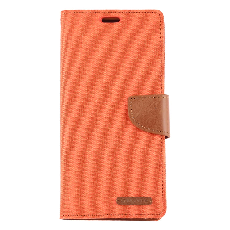 GOOSPERY CANVAS DIARY Canvas Texture Horizontal Flip PU Leather Case for Galaxy A70, with Holder & Card Slots & Wallet