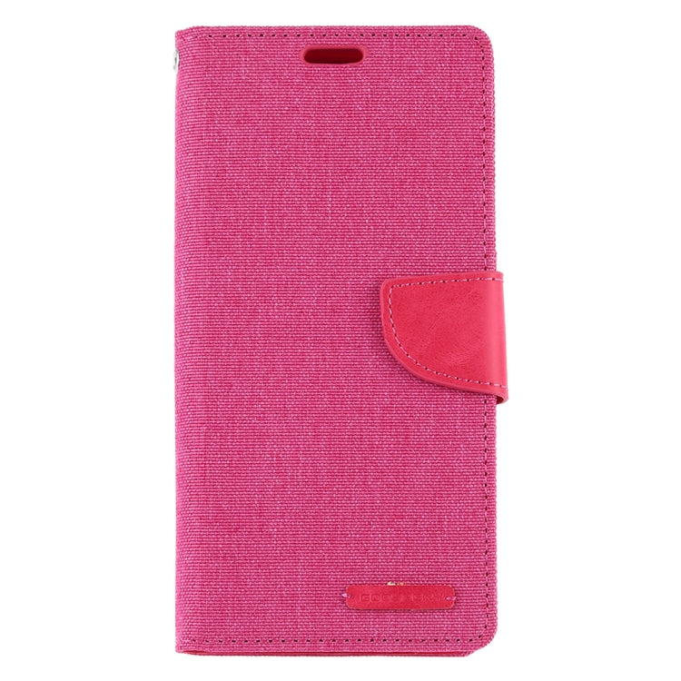 GOOSPERY CANVAS DIARY Canvas Texture Horizontal Flip PU Leather Case for Galaxy A70, with Holder & Card Slots & Wallet