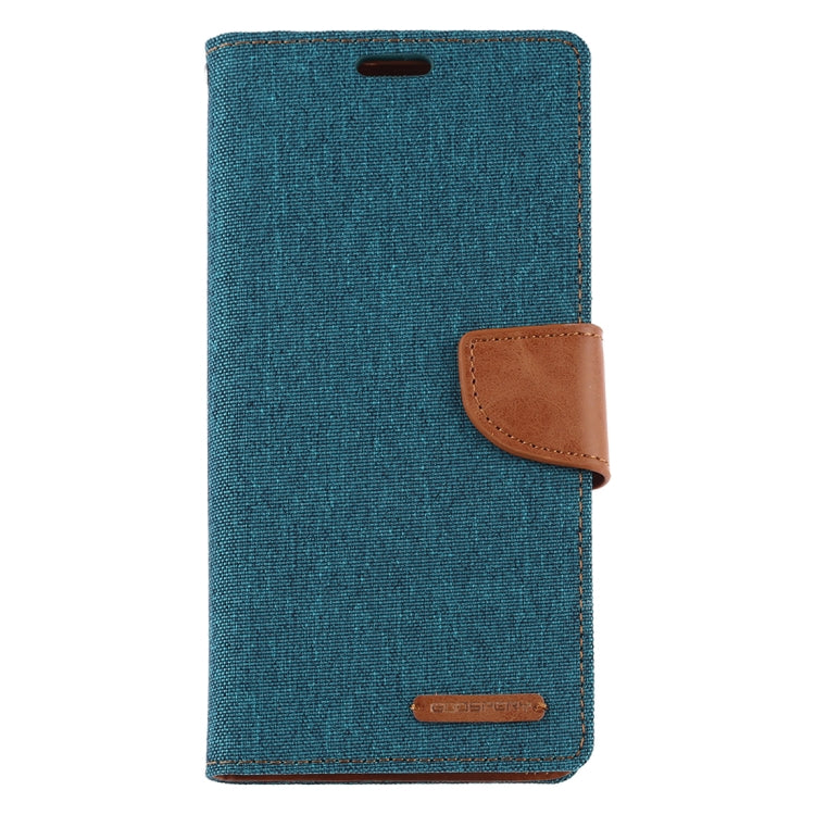 GOOSPERY CANVAS DIARY Canvas Texture Horizontal Flip PU Leather Case for Galaxy A70, with Holder & Card Slots & Wallet