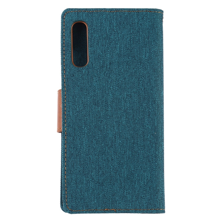 GOOSPERY CANVAS DIARY Canvas Texture Horizontal Flip PU Leather Case for Galaxy A70, with Holder & Card Slots & Wallet