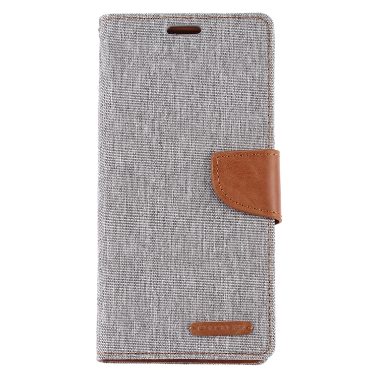 GOOSPERY CANVAS DIARY Canvas Texture Horizontal Flip PU Leather Case for Galaxy A70, with Holder & Card Slots & Wallet