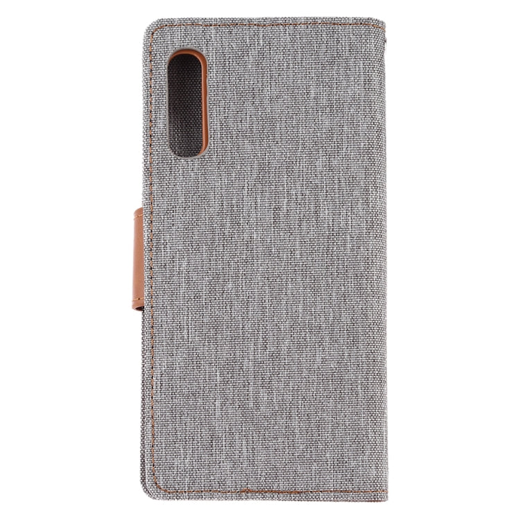 GOOSPERY CANVAS DIARY Canvas Texture Horizontal Flip PU Leather Case for Galaxy A70, with Holder & Card Slots & Wallet