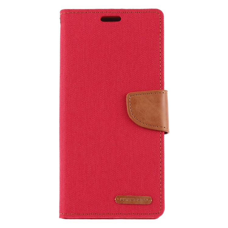 GOOSPERY CANVAS DIARY Canvas Texture Horizontal Flip PU Leather Case for Galaxy A70, with Holder & Card Slots & Wallet