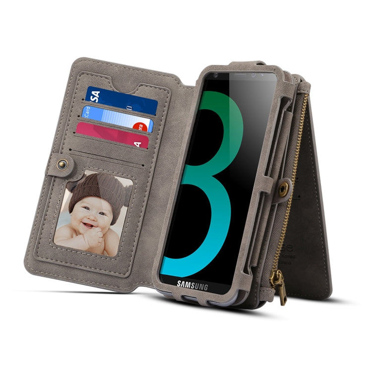 Dibase for Galaxy Note 8 Multi-function Sheep Bar Material Universal Horizontal Flip Case with Holder & Card Slots & Photo Frame & Hook & Detachable Back Protective Case