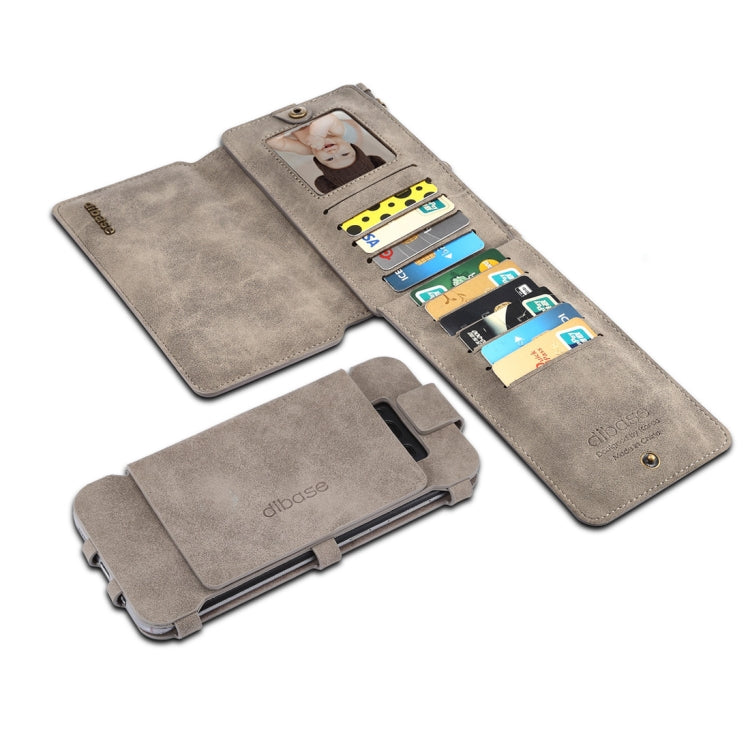 Dibase for Galaxy Note 8 Multi-function Sheep Bar Material Universal Horizontal Flip Case with Holder & Card Slots & Photo Frame & Hook & Detachable Back Protective Case