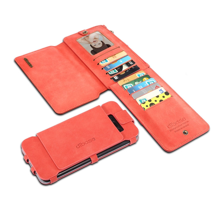 Dibase for Galaxy Note 8 Multi-function Sheep Bar Material Universal Horizontal Flip Case with Holder & Card Slots & Photo Frame & Hook & Detachable Back Protective Case