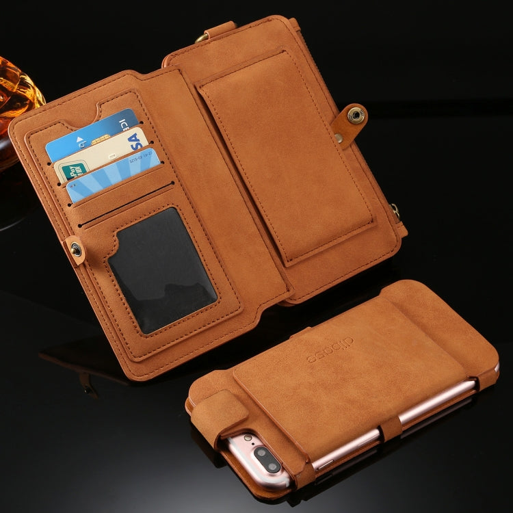 Dibase for Galaxy Note 8 Multi-function Sheep Bar Material Universal Horizontal Flip Case with Holder & Card Slots & Photo Frame & Hook & Detachable Back Protective Case