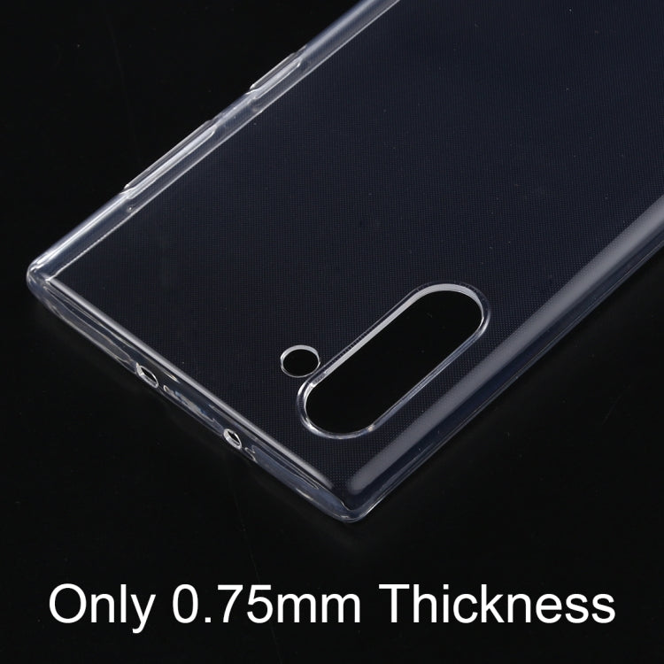 0.75mm Ultrathin Transparent TPU Soft Protective Case for Galaxy Note 10
