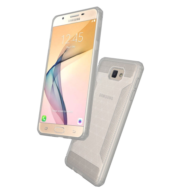 For Galaxy J7 Prime TPU Frosted Anti-slip Protective Back Cover Case