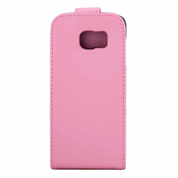 For Galaxy S7 Edge / G935 Plain Texture Vertical Flip Leather Case Waist Bag with Magnetic Buckle & Card Slot