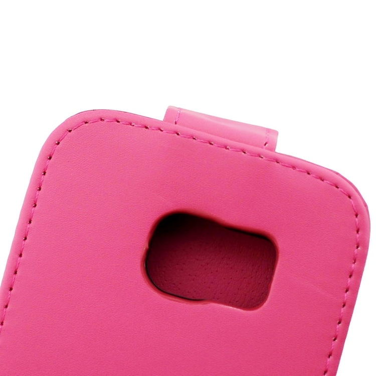 For Galaxy S7 Edge / G935 Plain Texture Vertical Flip Leather Case Waist Bag with Magnetic Buckle & Card Slot