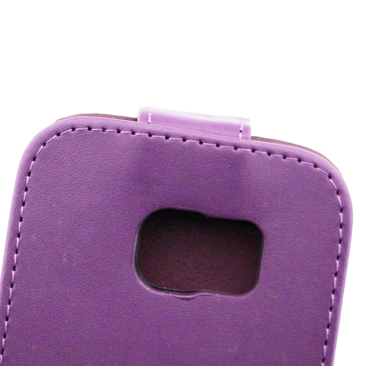 For Galaxy S7 Edge / G935 Plain Texture Vertical Flip Leather Case Waist Bag with Magnetic Buckle & Card Slot