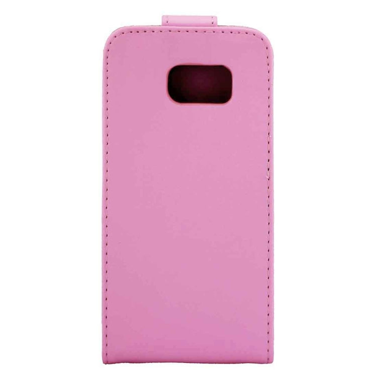 For Galaxy S7 / G930 Plain Texture Vertical Flip Leather Case Waist Bag with Magnetic Buckle & Card Slot