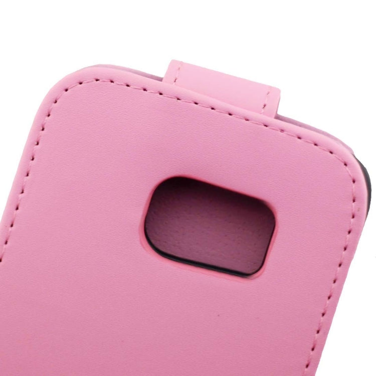 For Galaxy S7 / G930 Plain Texture Vertical Flip Leather Case Waist Bag with Magnetic Buckle & Card Slot