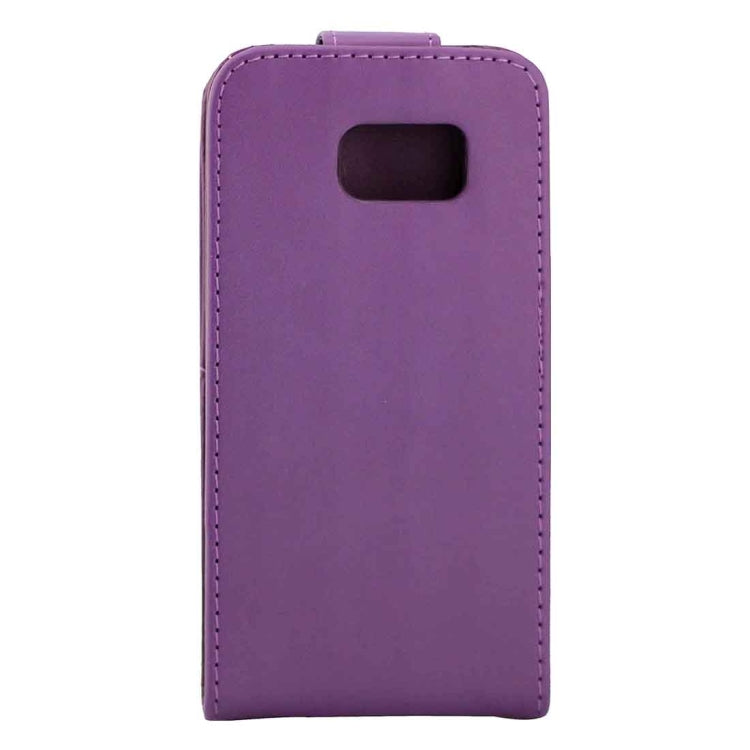 For Galaxy S7 / G930 Plain Texture Vertical Flip Leather Case Waist Bag with Magnetic Buckle & Card Slot