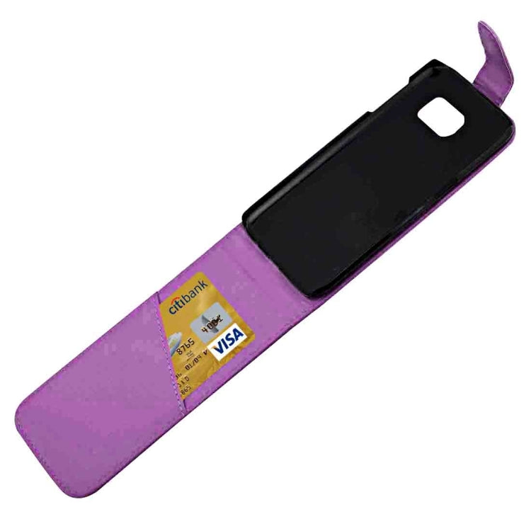 For Galaxy S7 / G930 Plain Texture Vertical Flip Leather Case Waist Bag with Magnetic Buckle & Card Slot